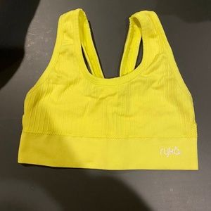 Girls Racerback Yellow Sports Bra (NWOT)